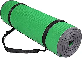 BalanceFrom GoFit Tapete de ioga para pilates com alça de transporte para todos os fins de 2/5 polegadas (10 mm) extragrosso