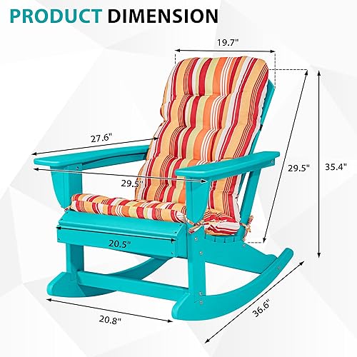 Miniatura 3 de Sundale Outdoor Mecedora Adirondack, turquesa