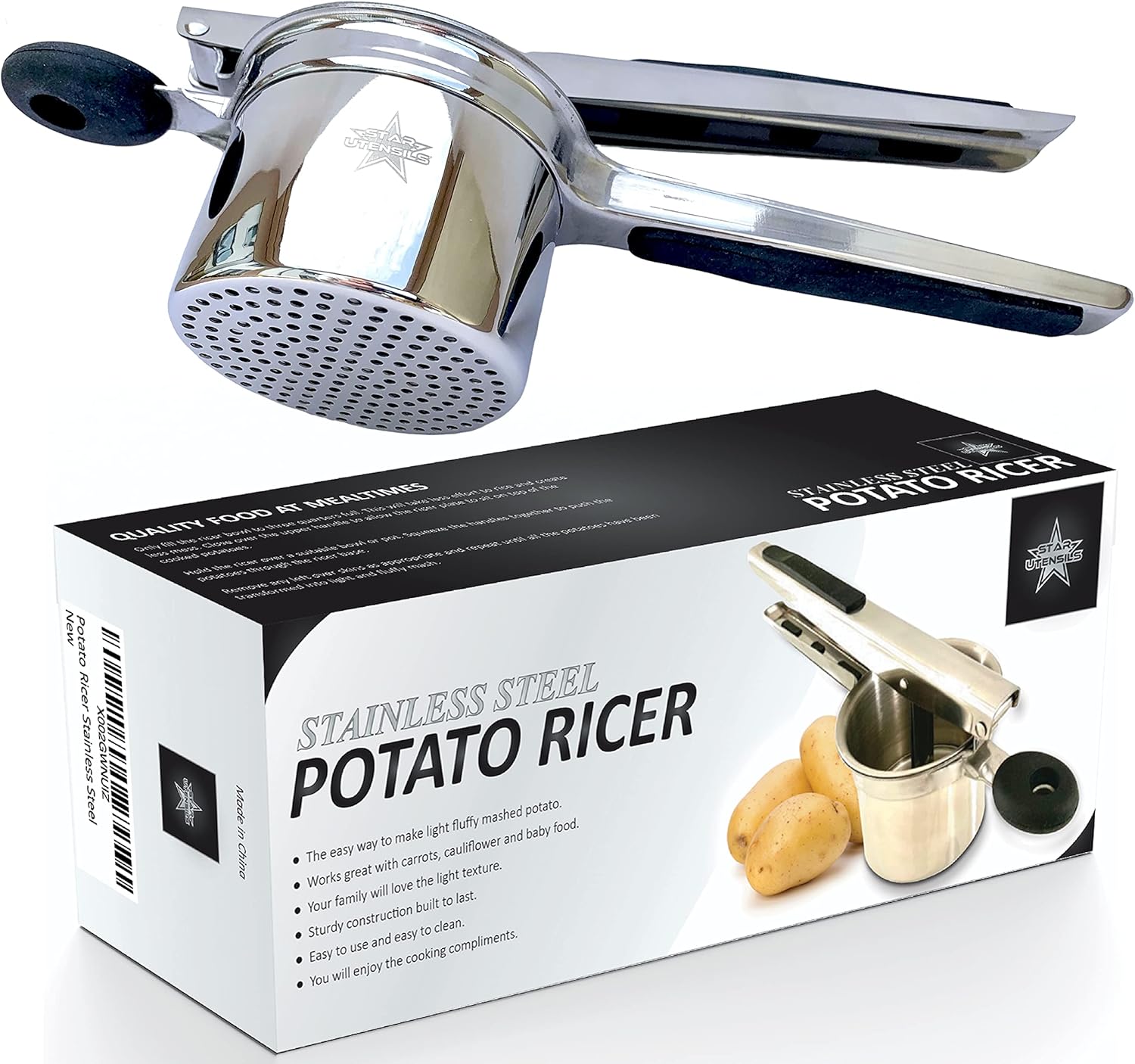 Potato Ricer Stainless Steel Professional Sturdy Ricer for Mashed
