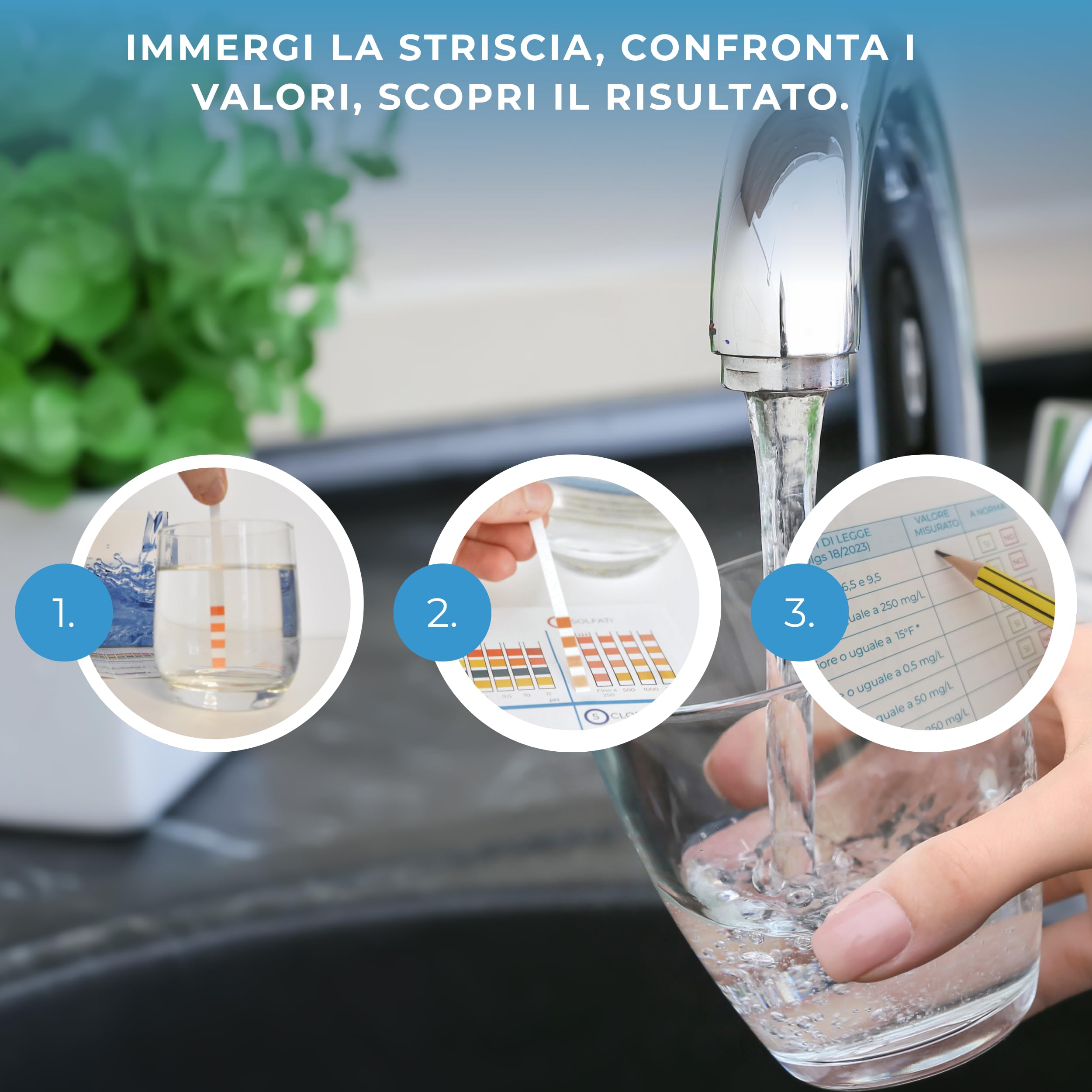 Kit fai-da-te per l'analisi della qualità dell'acqua (10 Test) - Esclusivo brevetto Universitario