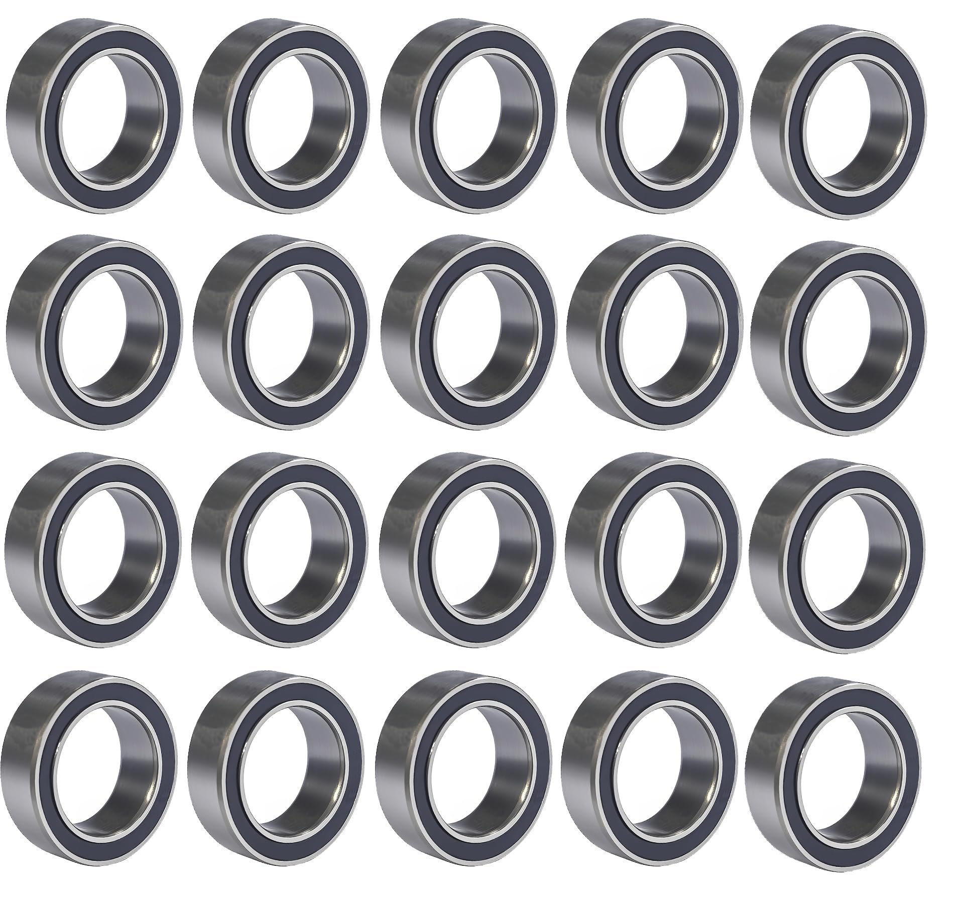 20 PCS MR128-2RS Deep Groove Ball Bearings 8mm Inner Dia 12mm OD 3.5mm Bore Double Rubber Sealed Chrome Steel for RC Cars/Planes/Drone/Robotics and Small Electric Motors(MR128 RS)