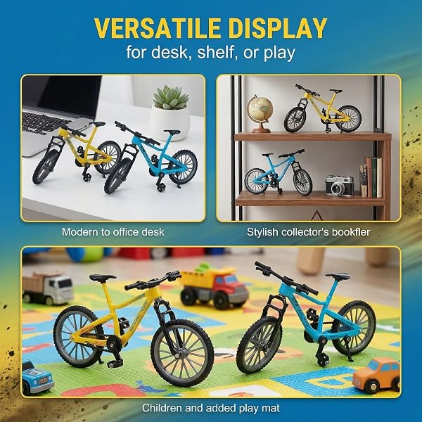 Lot de 2 Mini Vélo Doigt, Finger VTT, BMX Jouet, Finger Bike MTB, Bicyclette Jouet, Mini Velo Finger, Vélo de Doigt, Vélo Miniature Jouet - 4
