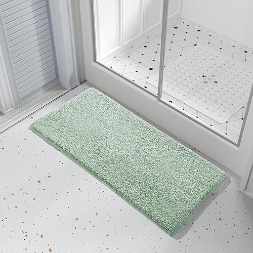 Miniatura 3 de Yimobra Alfombras de baño, extra suaves y cómodas, antideslizantes, absorbentes de agua y gruesas, lavables a máquina, alfombras peludas para ducha