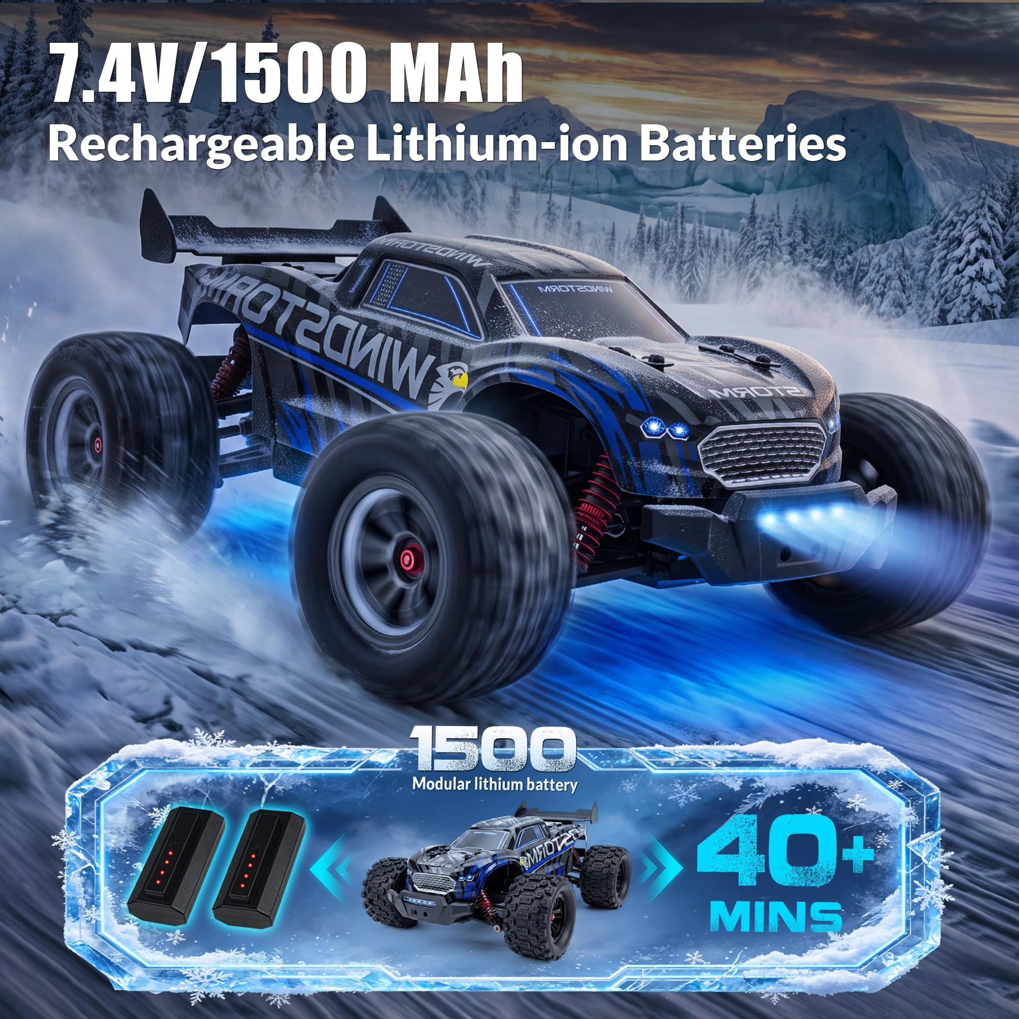 Voiture Télécommandée Adulte - 4WD 40 Km/H Tout-Terrain Off-Road RC Car