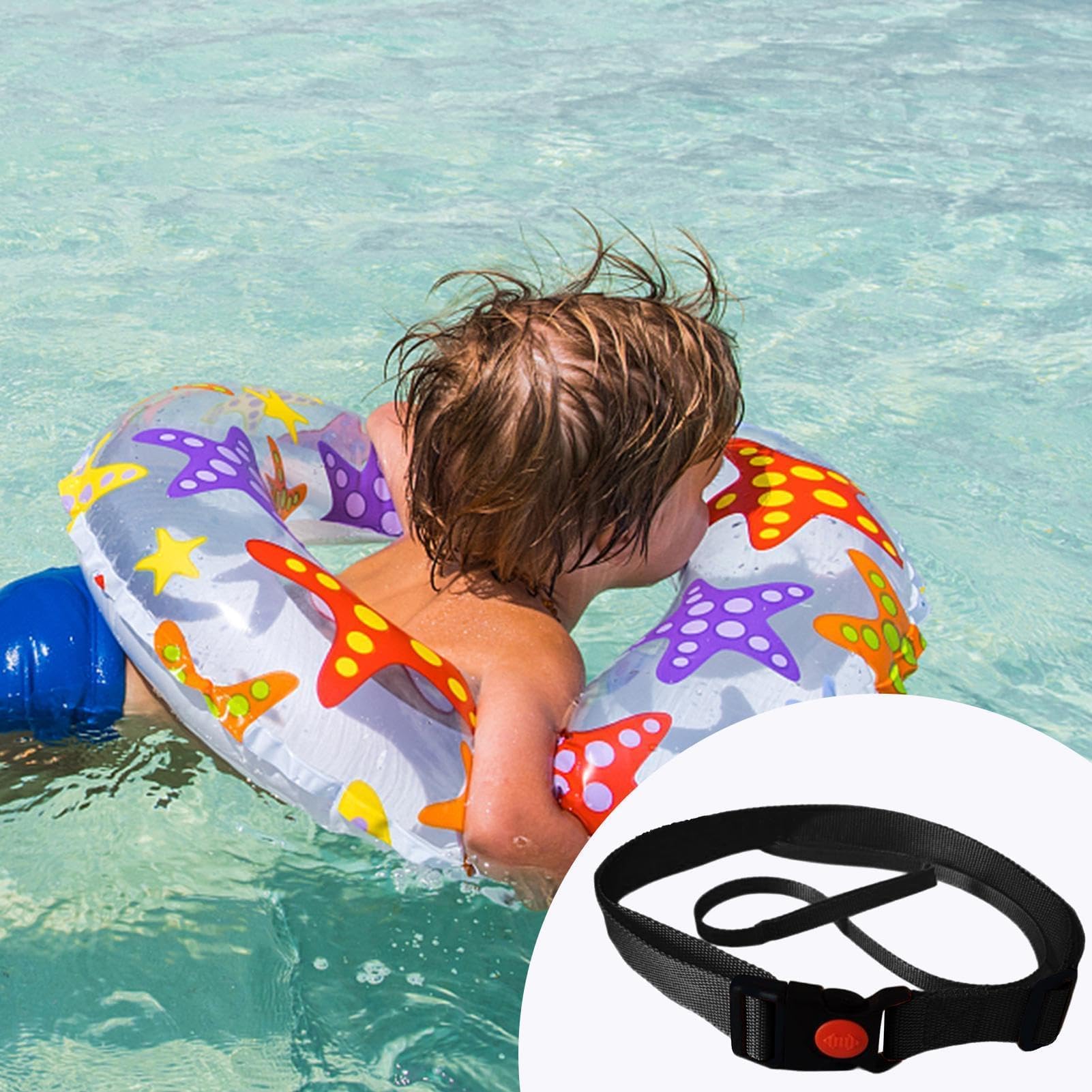 Cintura da allenamento per nuoto – Guinzaglio regolabile in vita per piscina o acque libere – Boa gonfiabile galleggiante e airbag per migliorare il nuoto