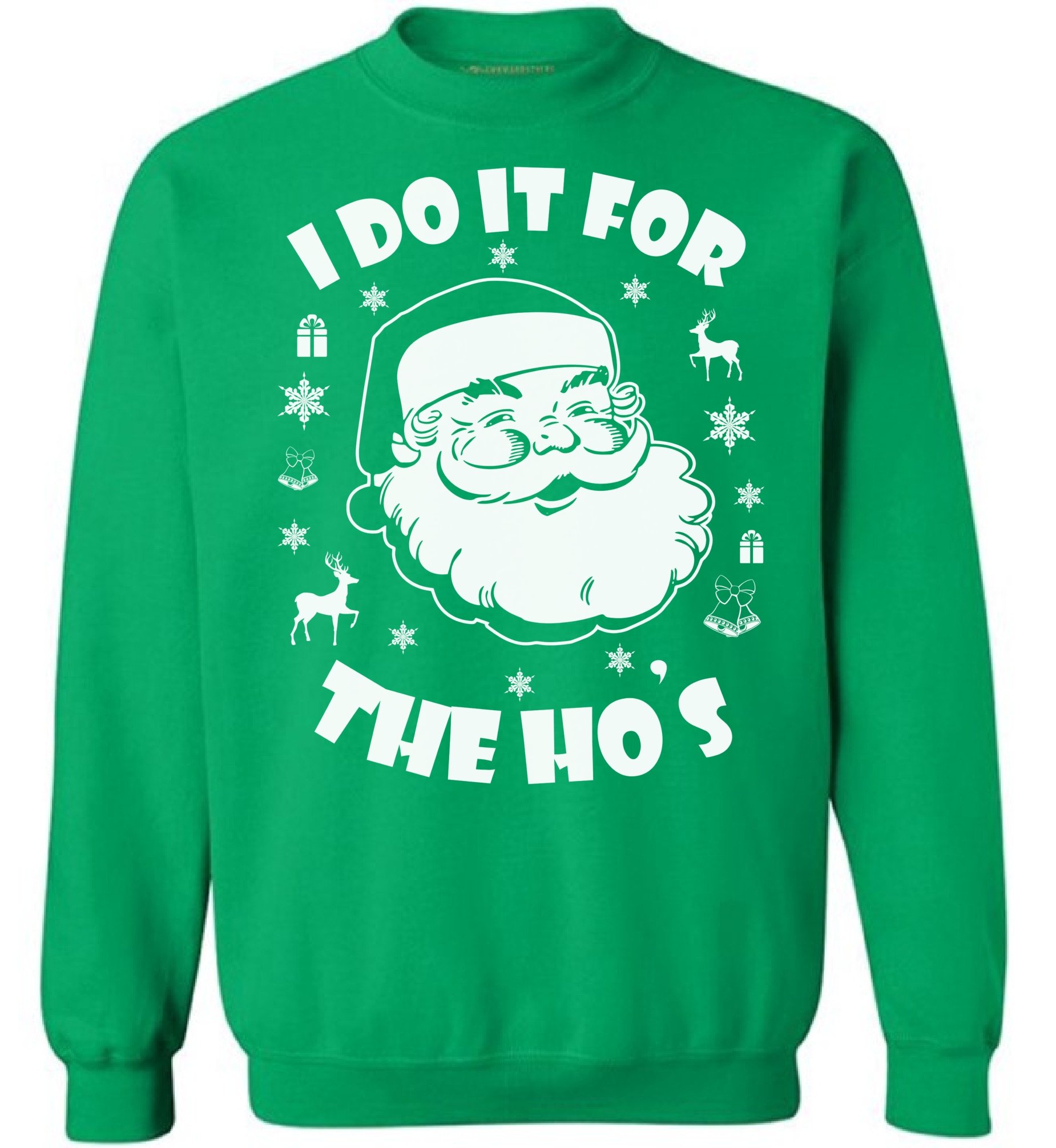 Awkward Styles I Do It for The Hos Ugly Christmas Sweater - Holiday Season Sweatshirt For Fun Lovers