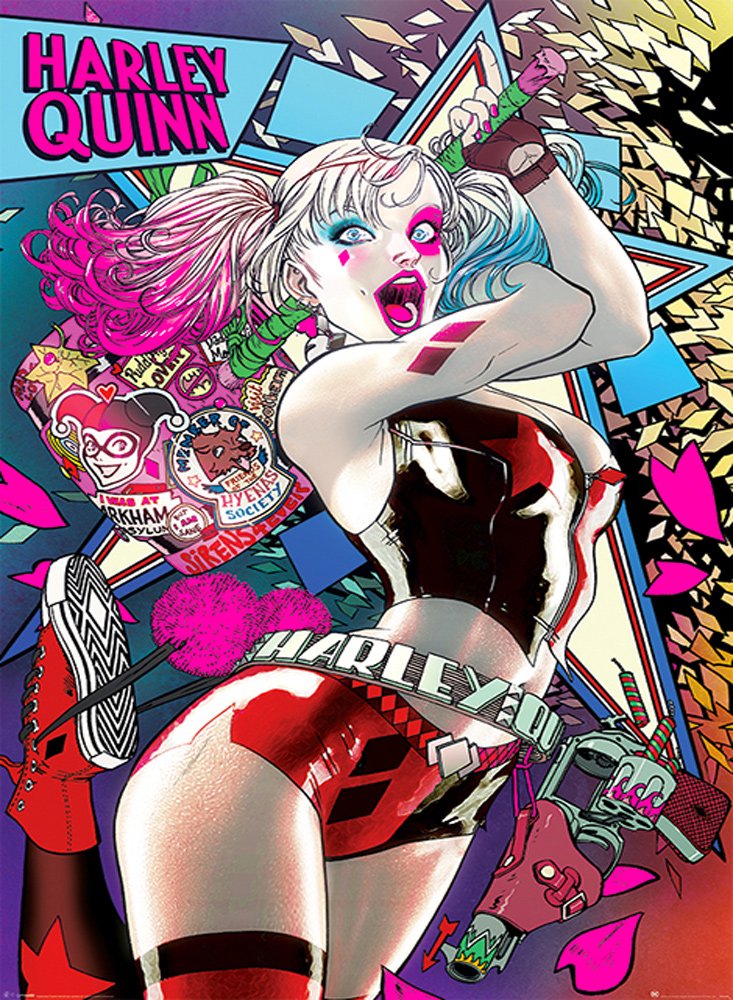 Amazon.com: AWDIP Official Batman Harley Quinn Neon Poster 91.5 x