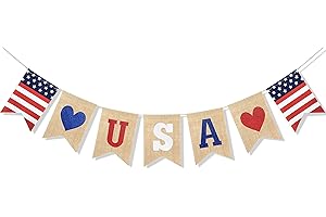 Memorial Day Garland - Patriotic Decor for a Red, White, and Blue Celebration