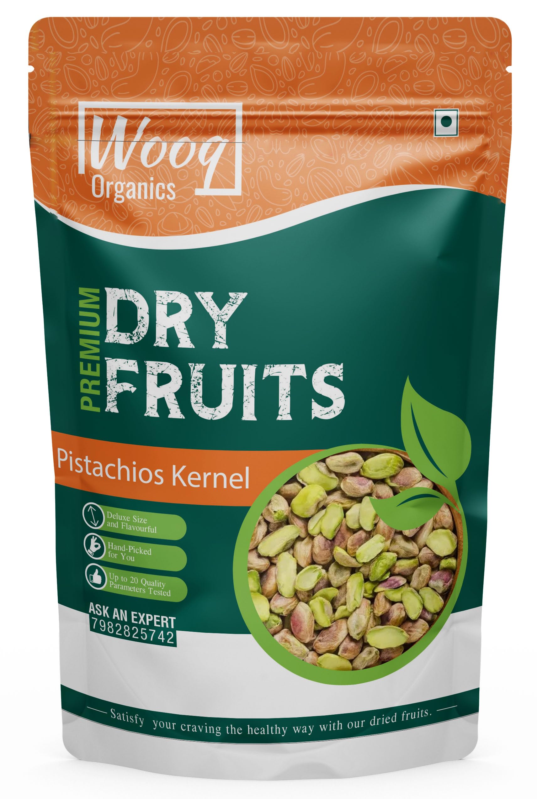 Wooq Organics California Pistachio Kernels - 250g, Crunchy Premium Nuts for Snacking and Baking, Unsalted Pista Without Shell, Fresh Pista Kernels (B0BN229QJ5) Amazon Price History, Amazon Price Tracker