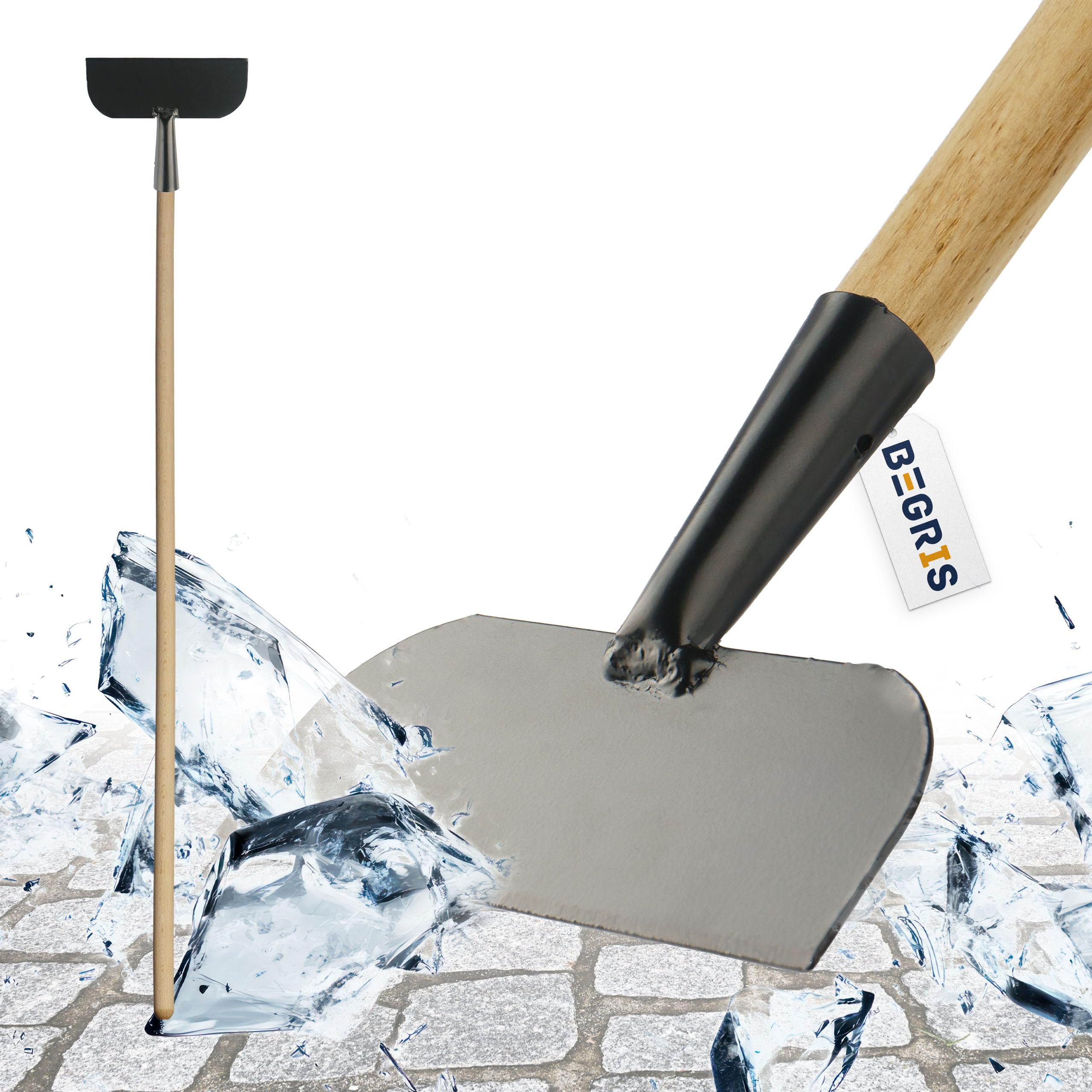 Skuwacz do Lodu Ostry 20x9 cm, Mocny Rozbijak Do Usuwania Z Chodników Lodu Oraz Ubitego Śniegu, Metalowy Rozkuwacz do Lodu