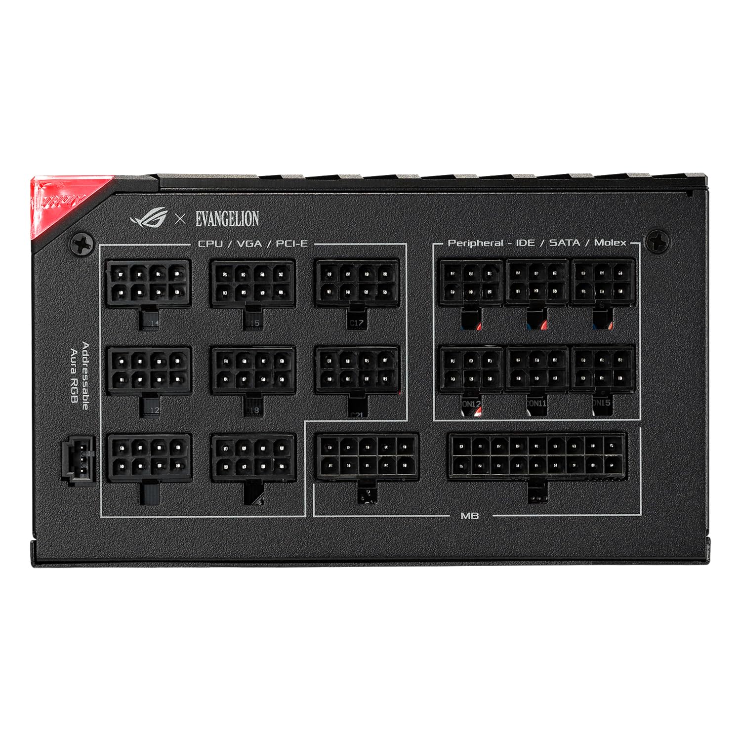 ASUS ROG Thor 1000W Platinum II Fuente de Alimentación Modular, 80+ Platinum, Certificado Lambda A++, Disipadores ROG, Ventilador PWM de 135 mm, Modo 0dB, Panel OLED, Cables con Funda, Aura Sync