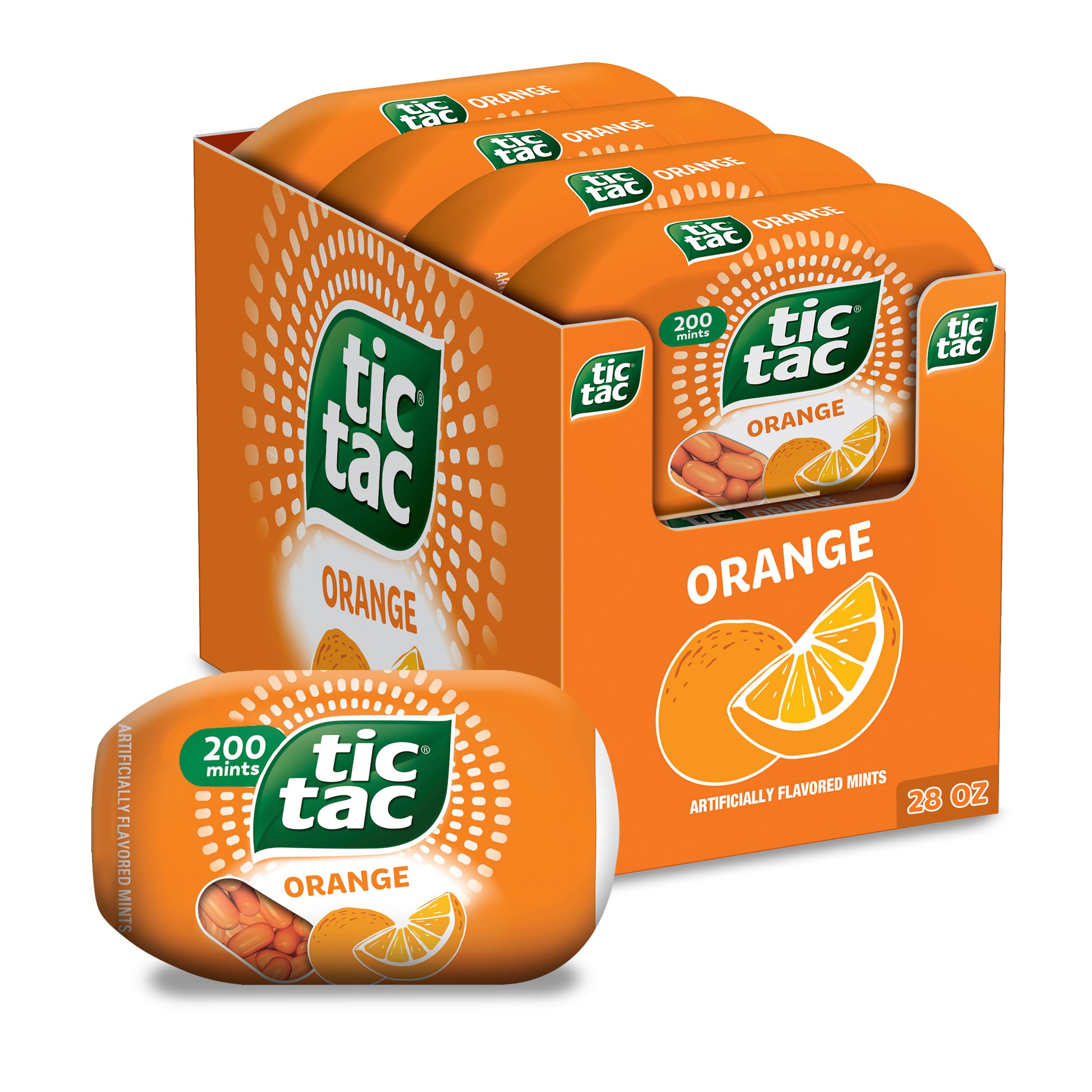 Tic Tac Fresh Breath Minzbonbons, Orange, 100 ml, 8 Stück