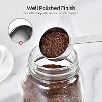 Vista 8 de U-Taste Cuchara de café 2 cucharadas: cuchara medidora de acero inoxidable 18/8 para café molido, granos, polvo, expreso, cuchara medida de metal