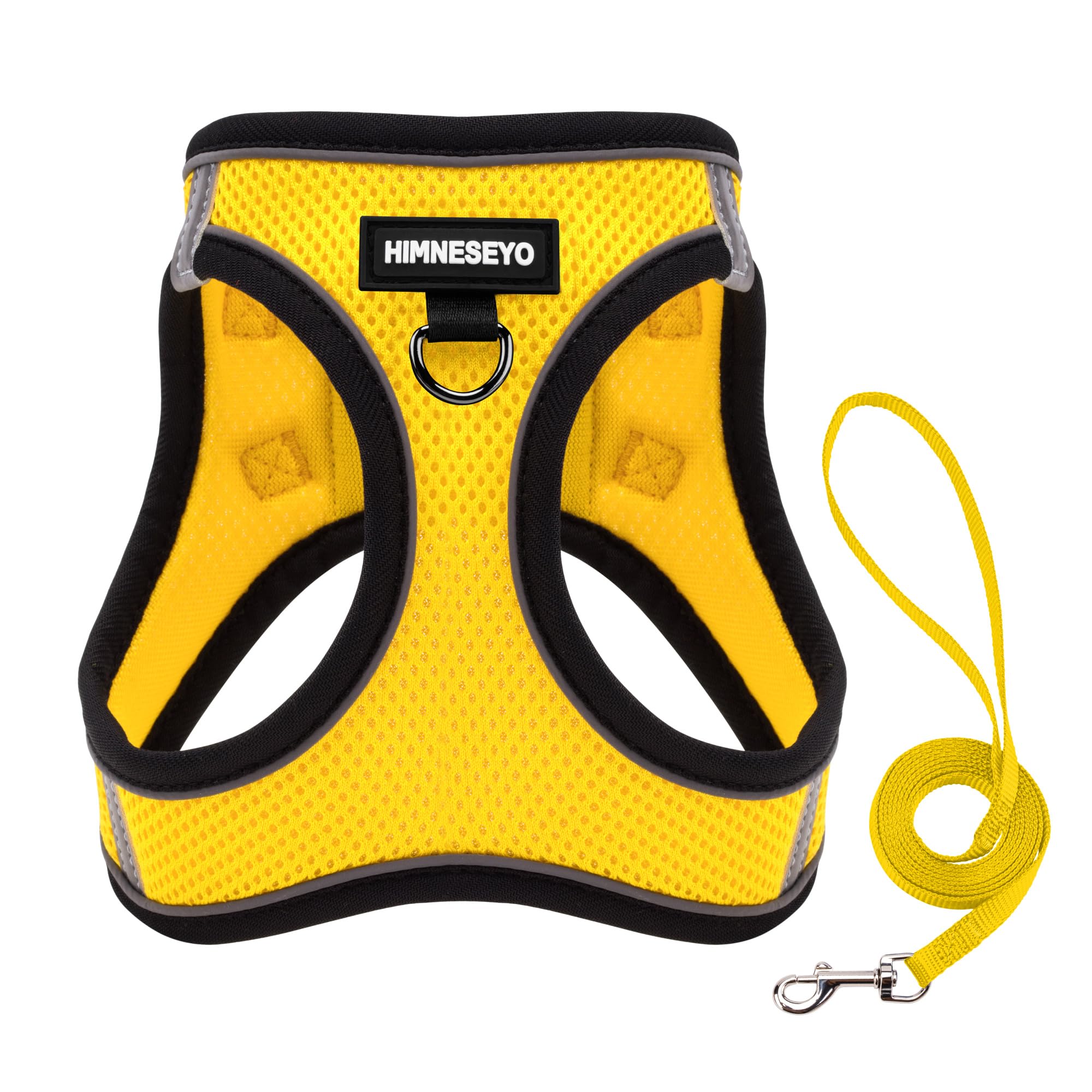 Dog Harness and Leash Set, Dog Harness for Dogs No Pull, No-Chock Step-in Reflective Breathable Lightweight Easy Walk Vest Harnesses with Safety