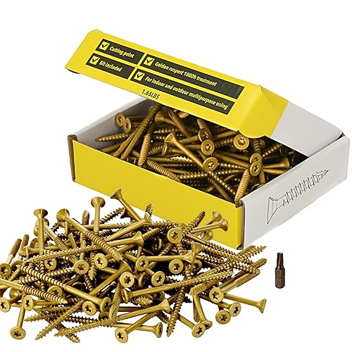 Tornillos para madera #10 x 3 pulgadas (paquete de 1001.6 libras)  Tornillos de cubierta autoperforantes I resistentes a la corrosión, conducción