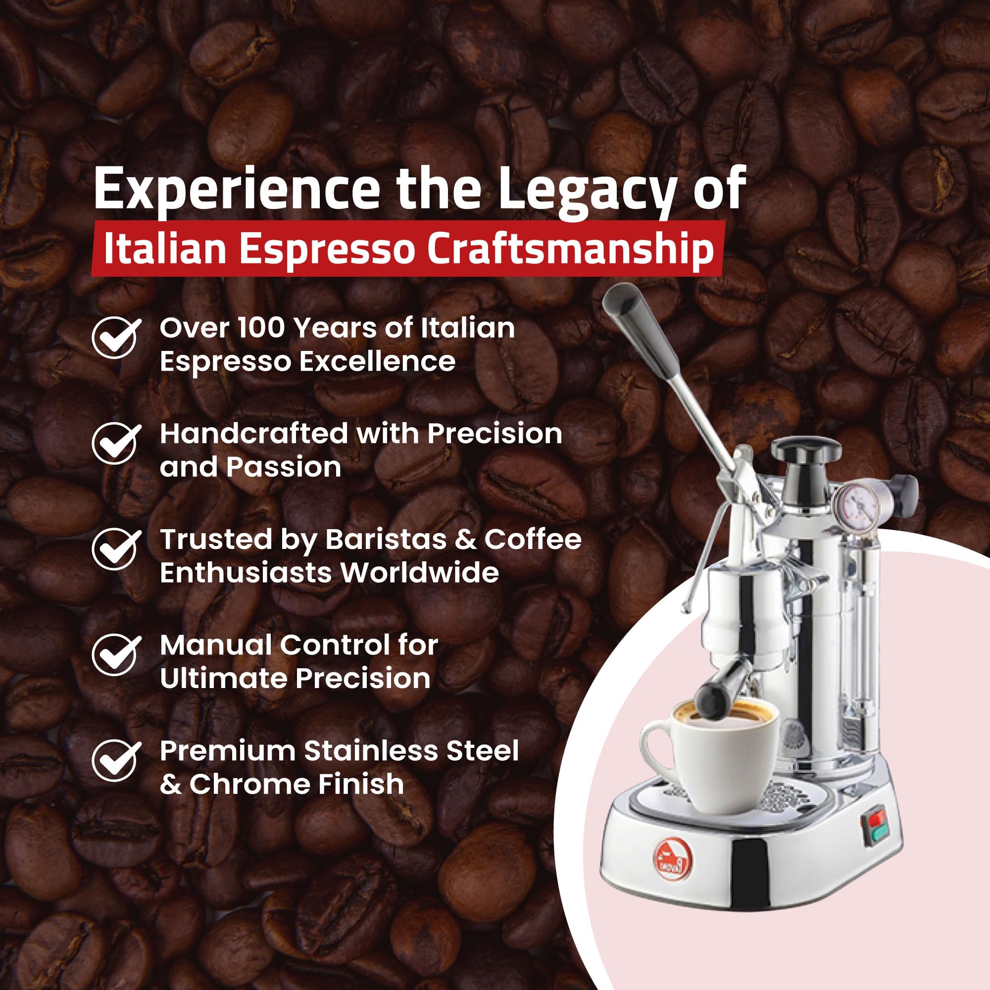 Amazon.com: La Pavoni Lever Espresso Machine Europiccola