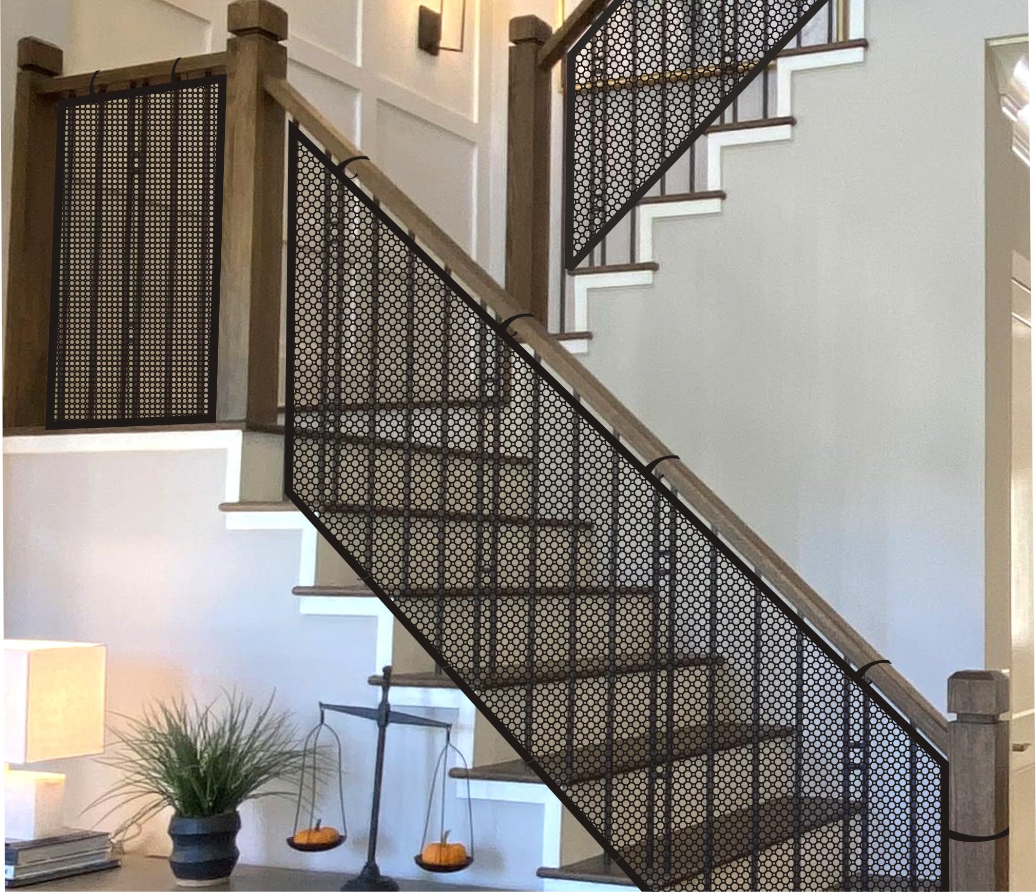 EVERGREEN SHOPPEE Baby Safety Gate: Mesh Balcony Net for Child Protection 10.5 x 4 feet Black, Pack of 1