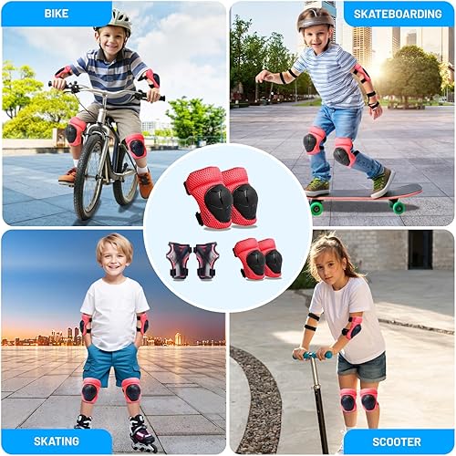 Miniatura 6 de Knee Pads Elbow Pads Wrist Guards Set for Kids,Upgraded Protective Gear for Toddle 4-12 Boys or Girls Children Roller Skating Scooter Skateboarding