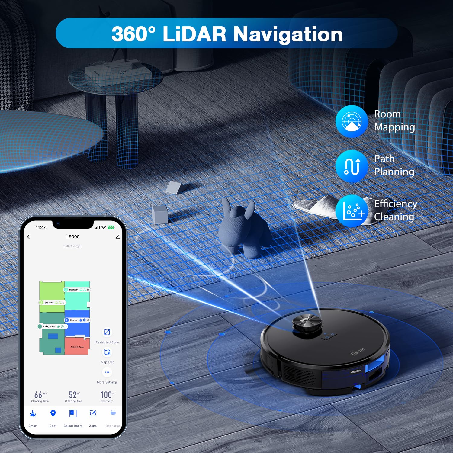 roborock Q7 Max+ Robot Vacuum and Mop Auto-Empty Dock Pure 4200Pa Suction 7 Weeks Runtime Works with Alexa 12 Product Image