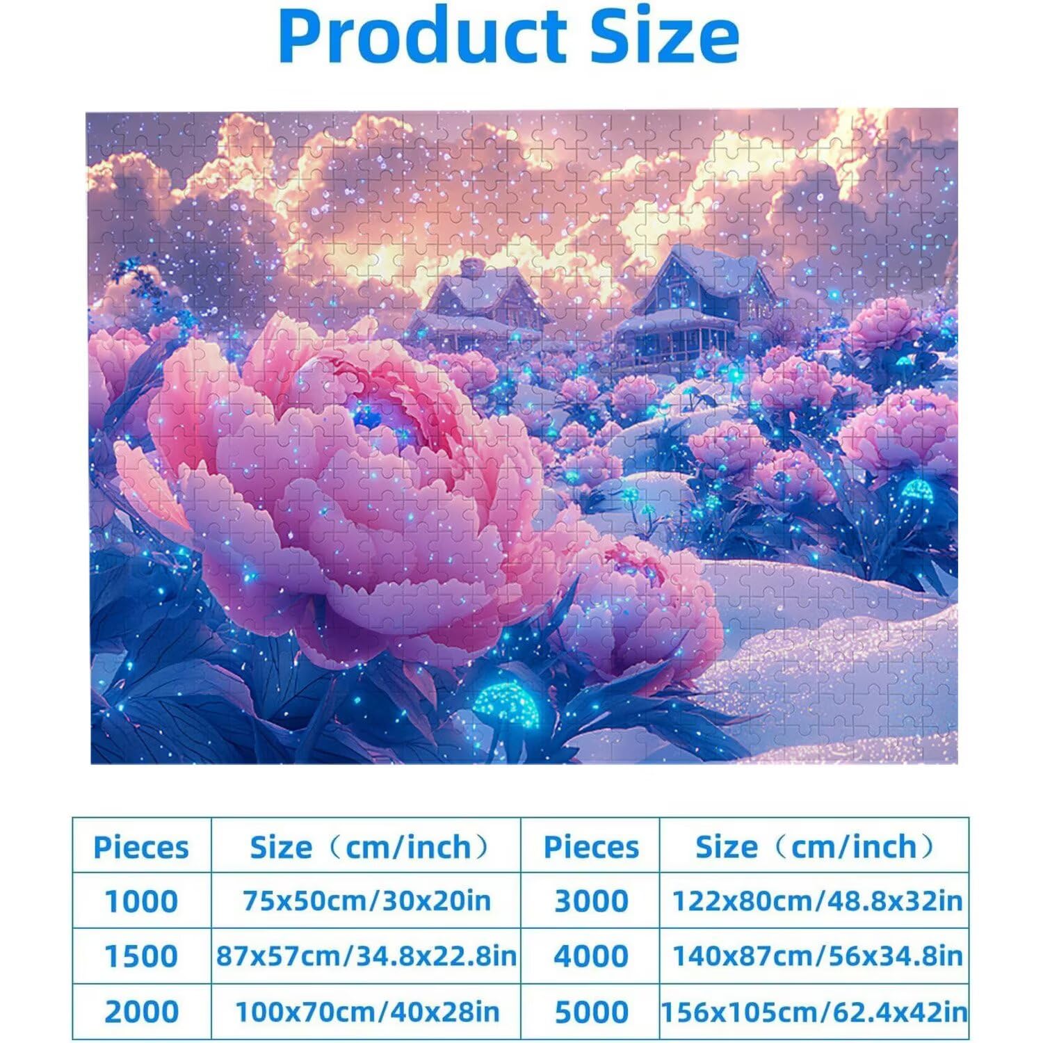 Puzzle 4000 elementów, puzzle dla dorosłych, wyzwanie puzzle, puzzle dla całej rodziny, napis na plecach, prezenty dla mężczyzn kobiet, motyw: (piwonia marzeń) z-605