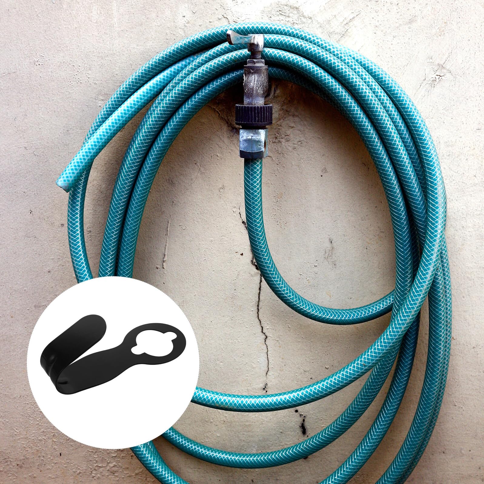 VICASKY Gancio in Ferro per Tubo da Giardino 2pezzi Porta Tubo Acqua Estensibile per Lavello Auto Terrazza