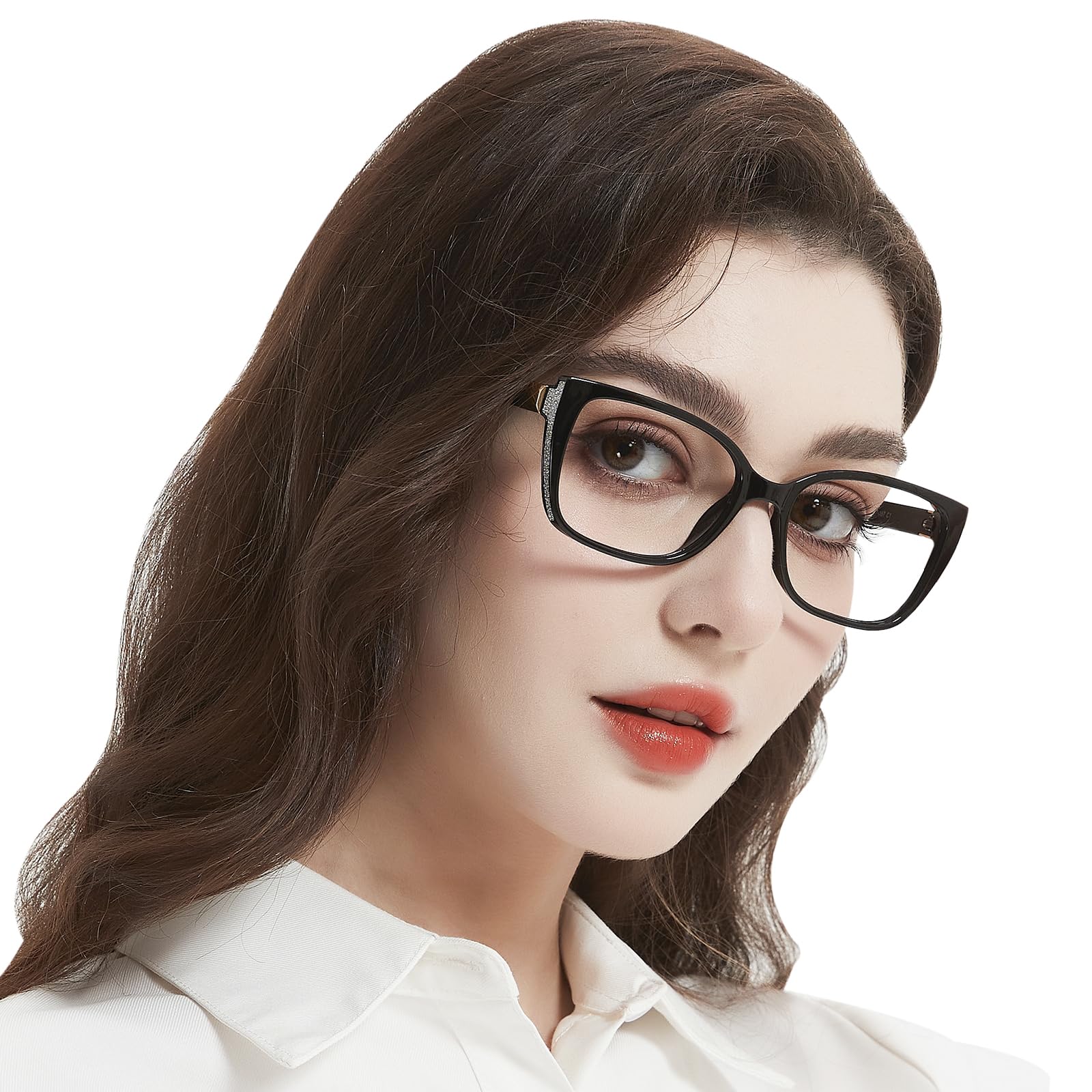 WEMOOTANTS Oversized Reading Glasses 2.5 Designer Readers for Women Retro Cat Eye Large Frame 1.0 1.25 1.5 1.75 2.0 2.25 2.5 2.75 3.0 3.5 4.0 5.0 6.0 Bling Reading Glasses Black