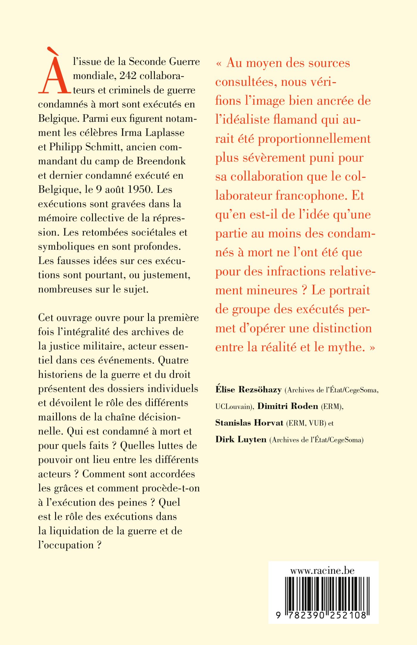 Les 242 dernières exécutions en Belgique: Les séquelles de la collaboration : 1944-1950