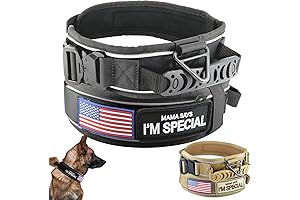 Tactical Dog Collar, Heavy Duty Thick Dog Collar with Handle, Reflective Dog...