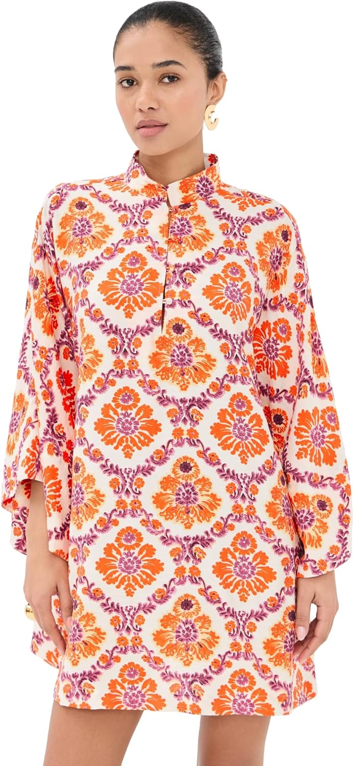 La Vie Style House Women's Baroque Print Mini Caftan