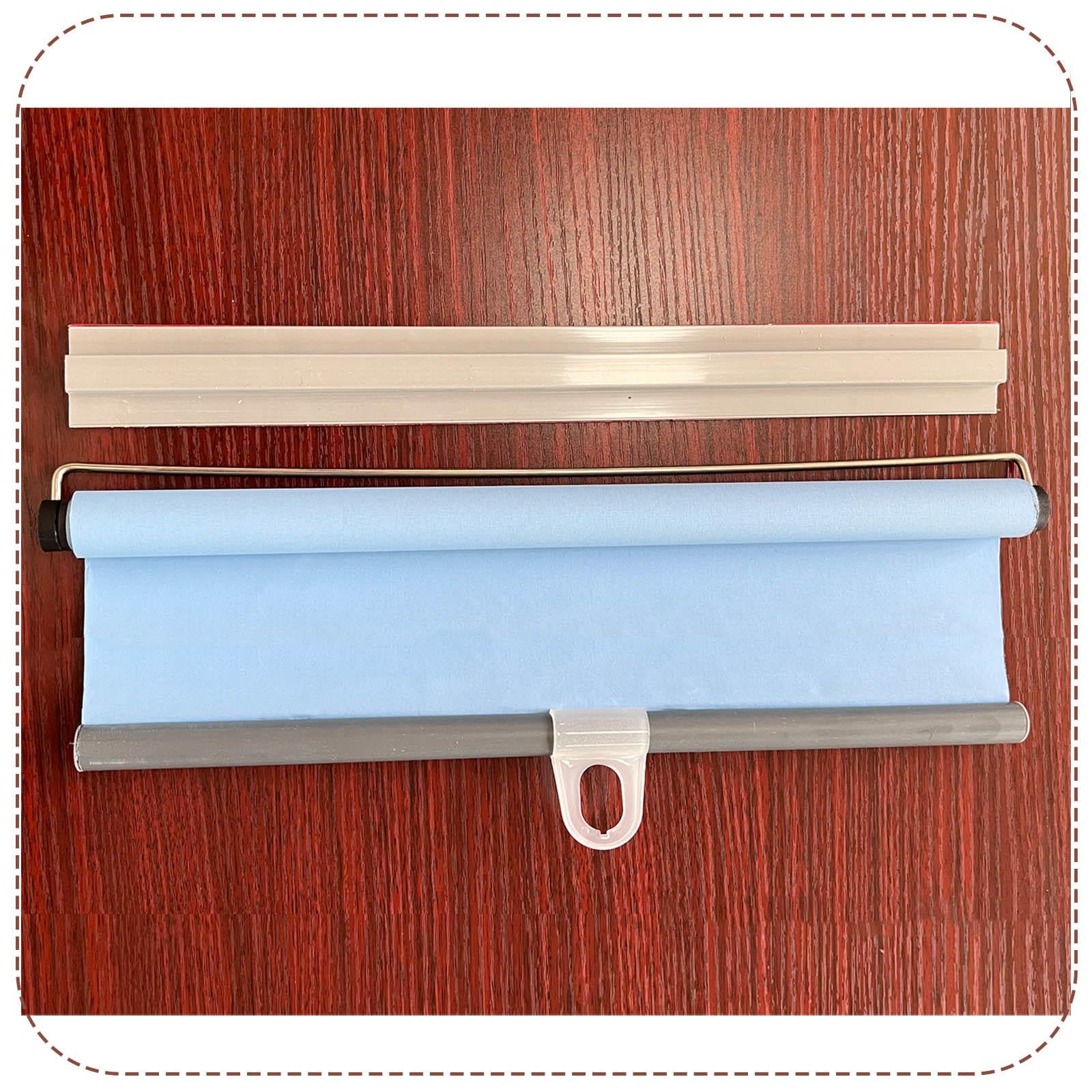 Kgudys Blue Roller Blinds No Drill,Blackout Heat Insulation Roller Blinds,60Cm 80Cm 90Cm 100Cm 110Cm 120Cm Wide Retractable Roller Window Shades,Portable Sun Shade Curtain For Window,-90X150cm(35.4X59in)