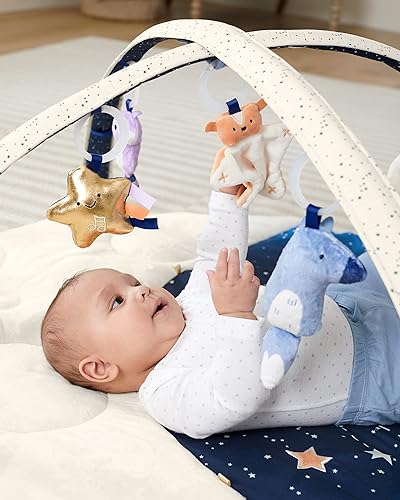 Vista 7 de Skip Hop Alfombrilla para el tiempo de barriga, 3 en 1, para actividades para bebés, a partir de 0 años, sueños celestiales, gris Celestial Dreams