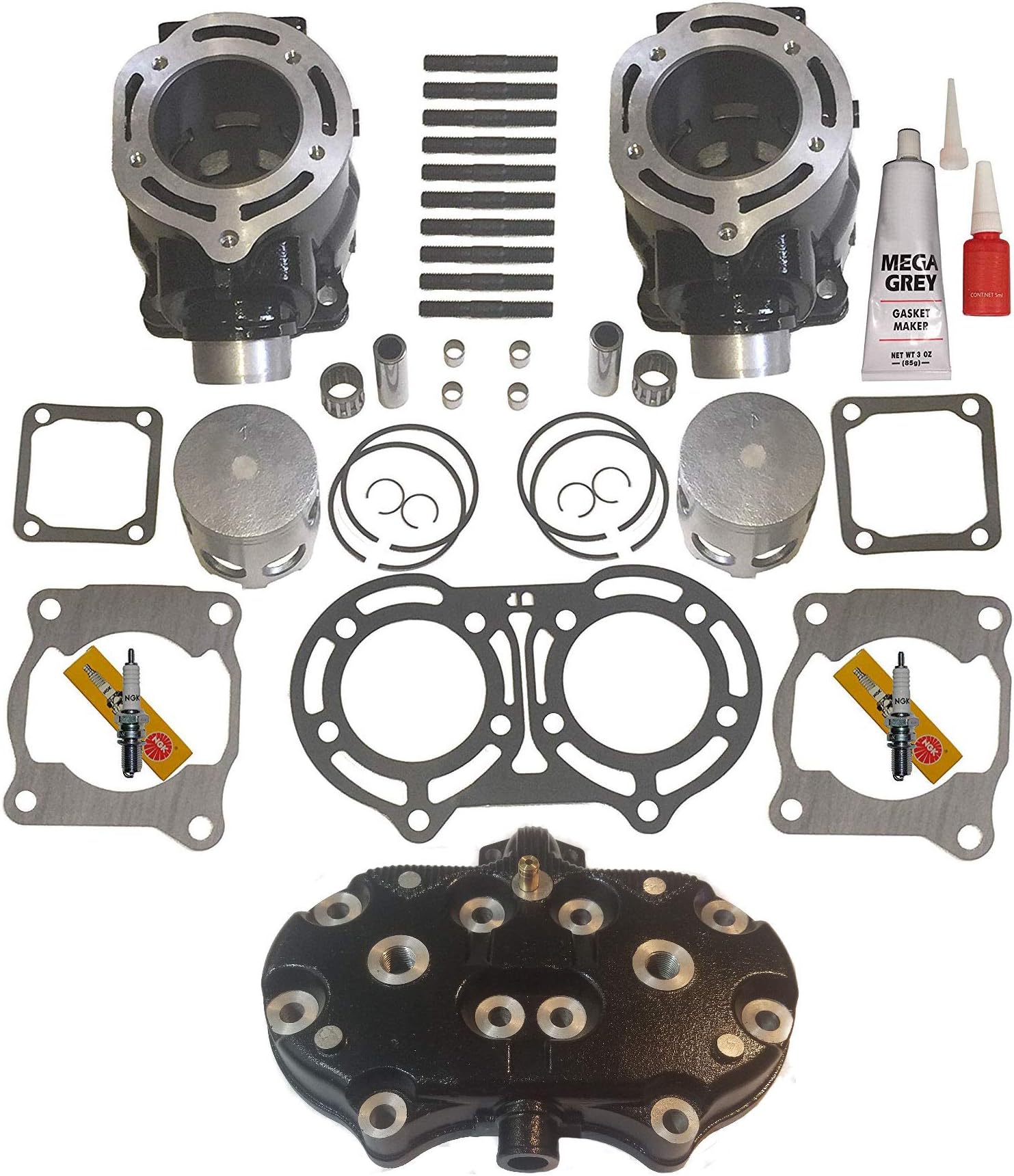 Top Notch Parts Compatible for Yamaha Banshee 350 Standard Bore Cylinder Head Piston Gasket Kit Set 1987-2006