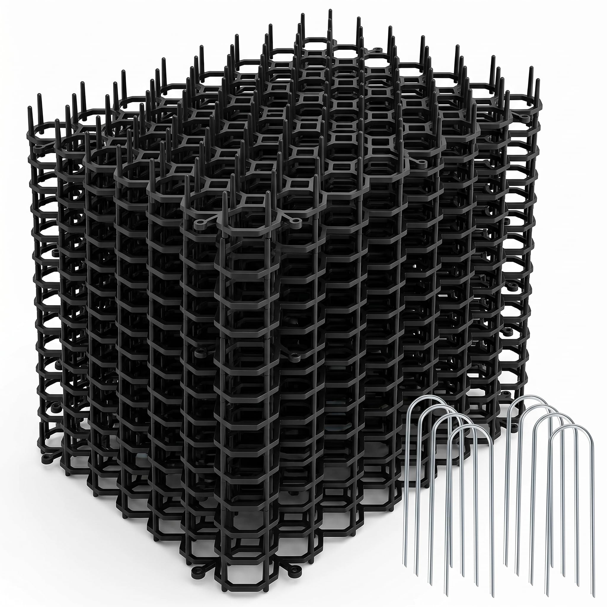 XIEMOMO 15 Pack Cat Scat Mat for Cats with Spikes, 7.9 x 5.9 Inch Cat Deterrent Mat Indoor Outdoor, Cat Repellent Mat for Garden Keep Cats Away from Yard Furniture Countertops