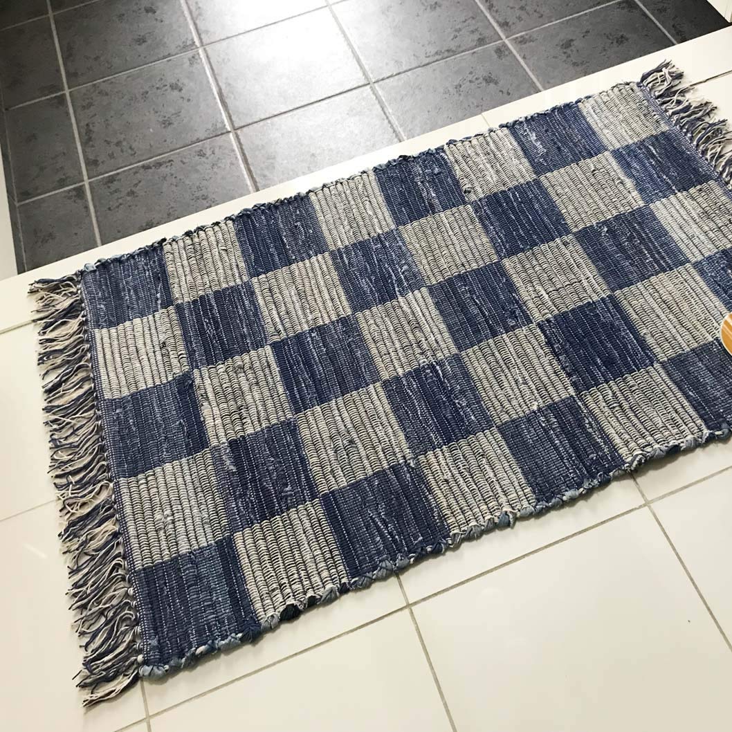 Amazon | LOOMAGE INDIA ハンドメイド デニムラグマット 【Ss-009