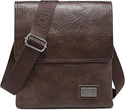 COVERI COLLECTION Art.CC 5070-11 Men's Synthetic Leather Double Compartment Bag with Flap Size 25 x 22 x 6 cm