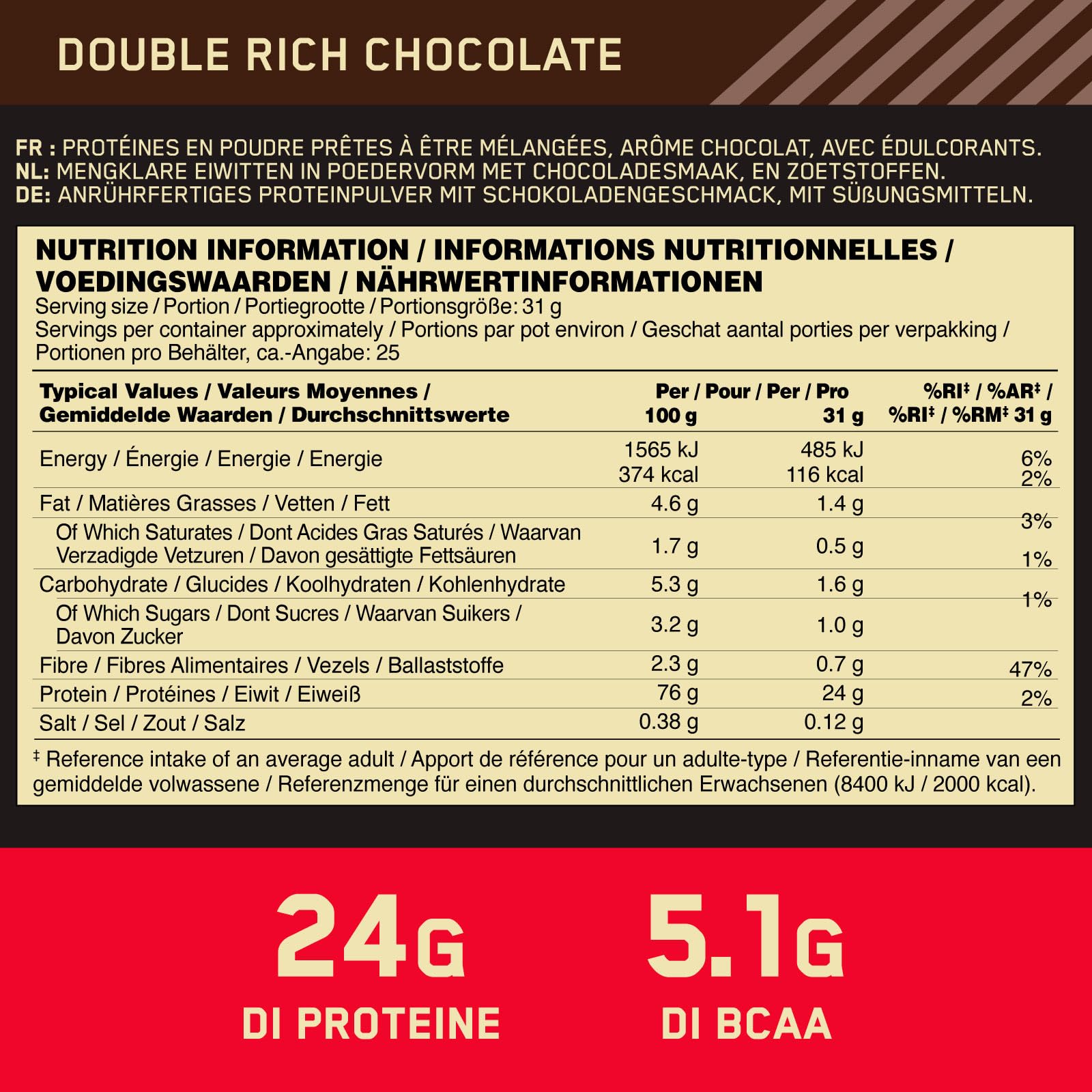 Optimum Nutrition Gold Standard 100% Whey Proteine in Polvere e Aminoacidi Doppio Cioccolato 775g 25 Porzioni + Micronised Creatine Monohydrate Performance Non Aromatizzata 317g 93 Porzioni