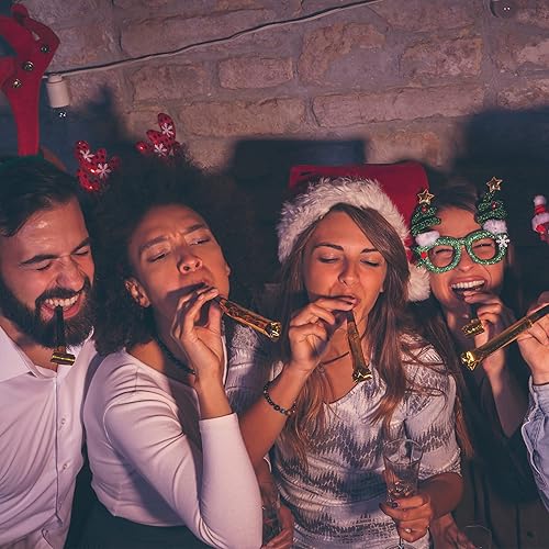 Miniatura 8 de 4E's Novelty NYE Noisemakers - Paquete de 50 suministros de fiesta de Nochevieja a granel para adultos y niños, regalos de fiesta para adultos y