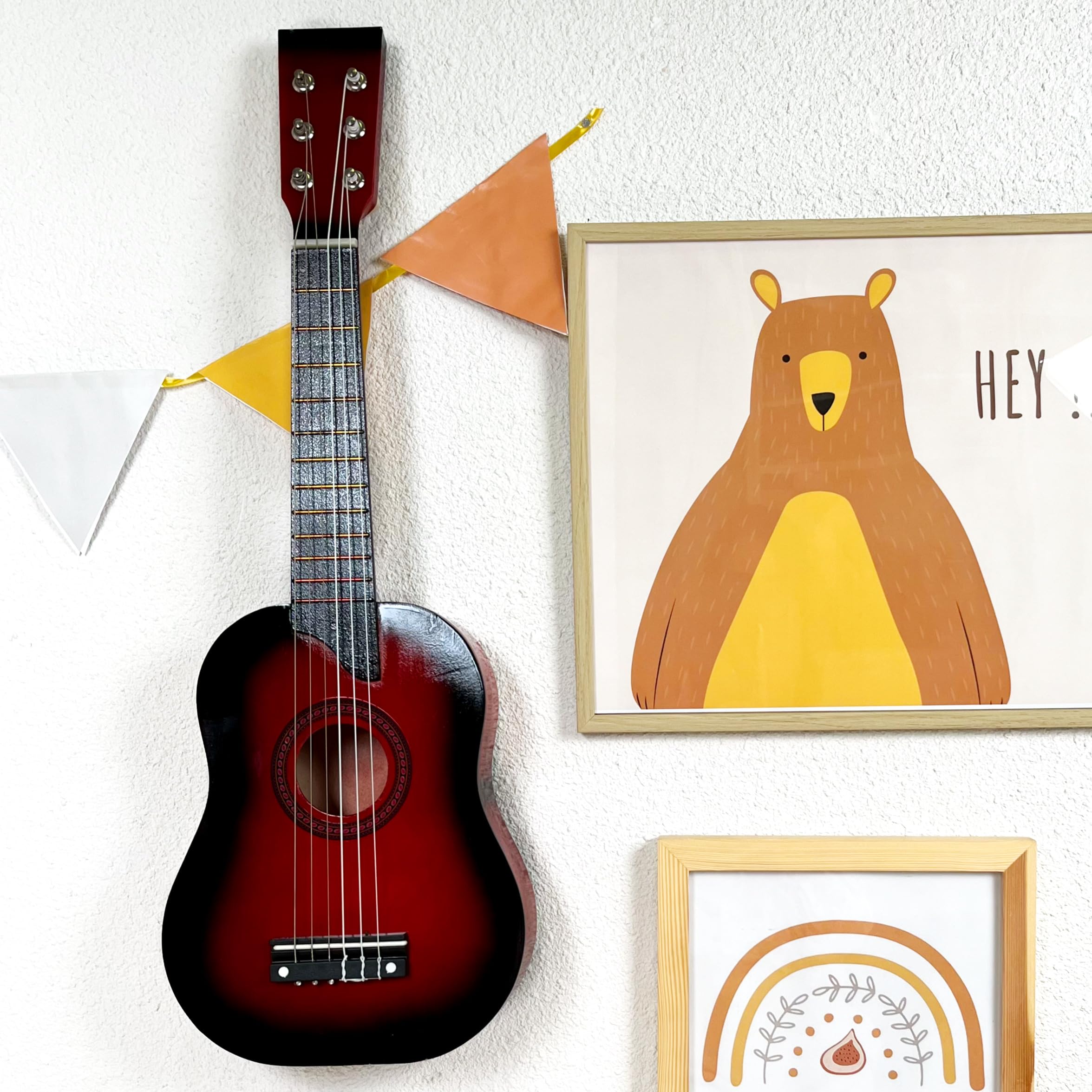 WS - Guitare - Musique - Classique - 600683-63 cm - Sunburst - Idéale pour Les Débutants - Guitare pour Enfant - Instrument - Junior - Izzy - À Partir de 4 Ans