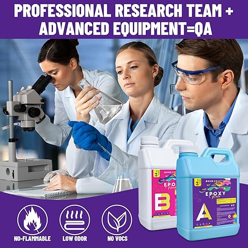 Miniatura 4 de Kit de resina epoxi de 1 galón, resina de cristal transparente epoxica apta para alimentos, resina de fundición para manualidades, fabricación de