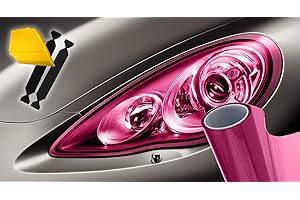 VViViD 16 Inch x 48 Inch Extra-Wide Headlight Taillight Vinyl Tint Wrap Roll in Pink