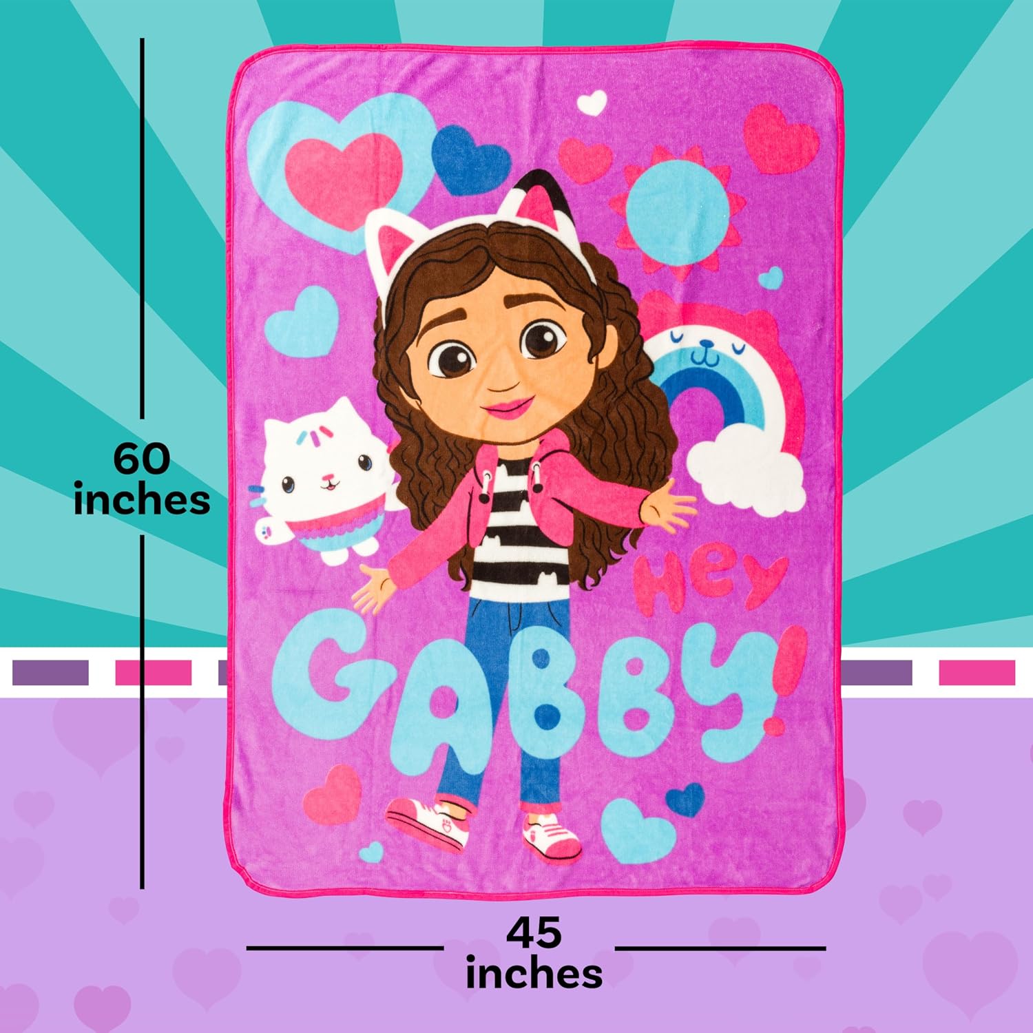 Silver Buffalo Gabby's Dollhouse Cupcake, Fleece Throw Blanket, 45x60in image 2