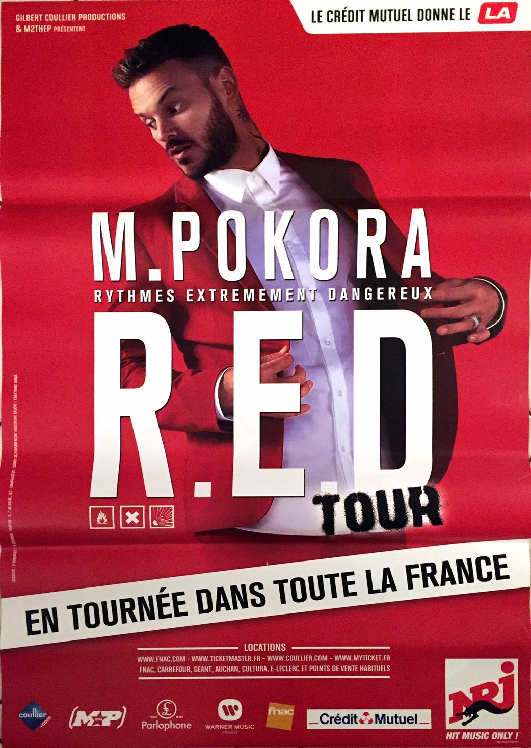 Affiche M Pokora R.E.D. Tour 80X120 Cm impression haute définition pour collection