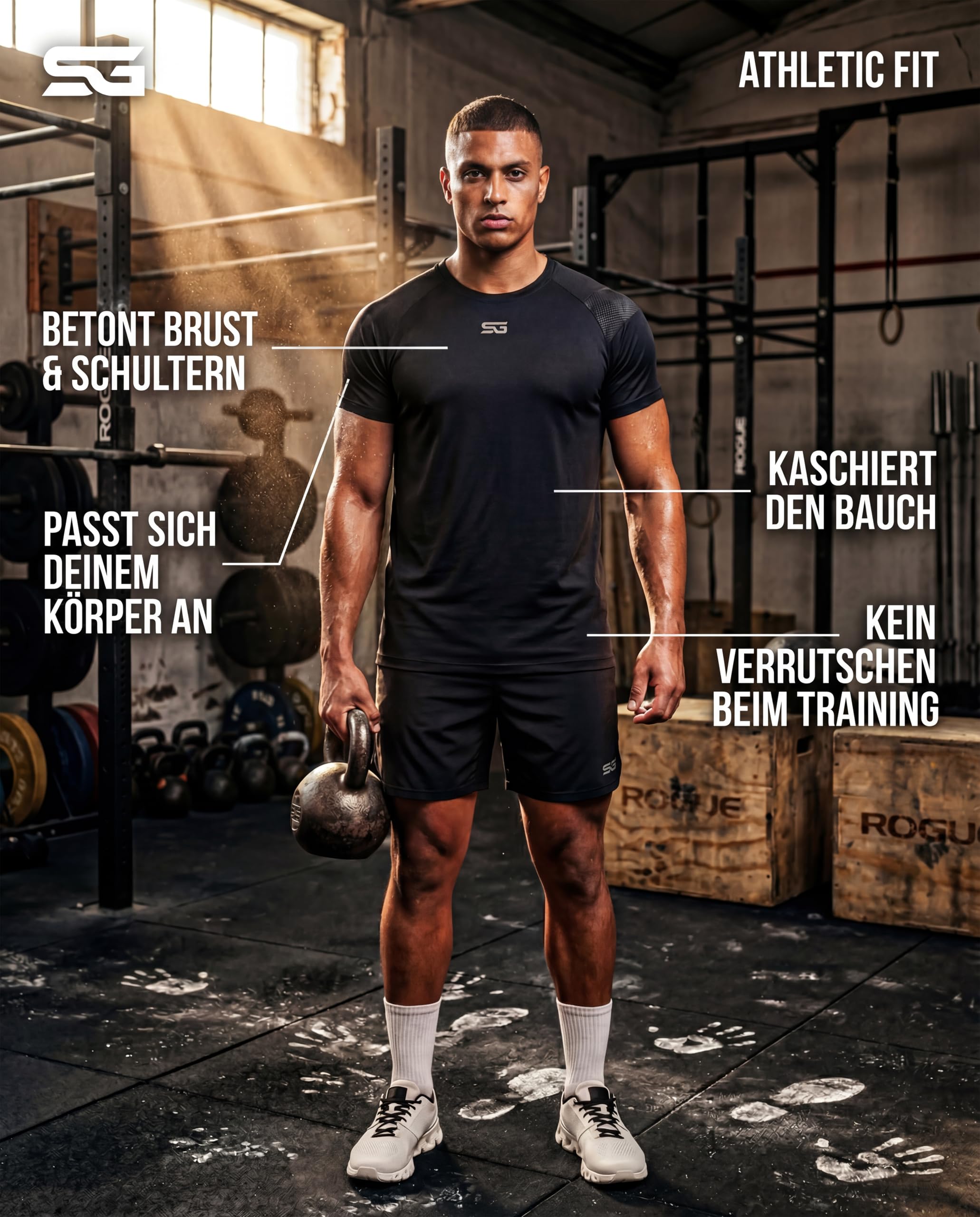Satire Gym Shirt Herren Sportshirt Kurzarm atmungsaktiv | Bodybuildung