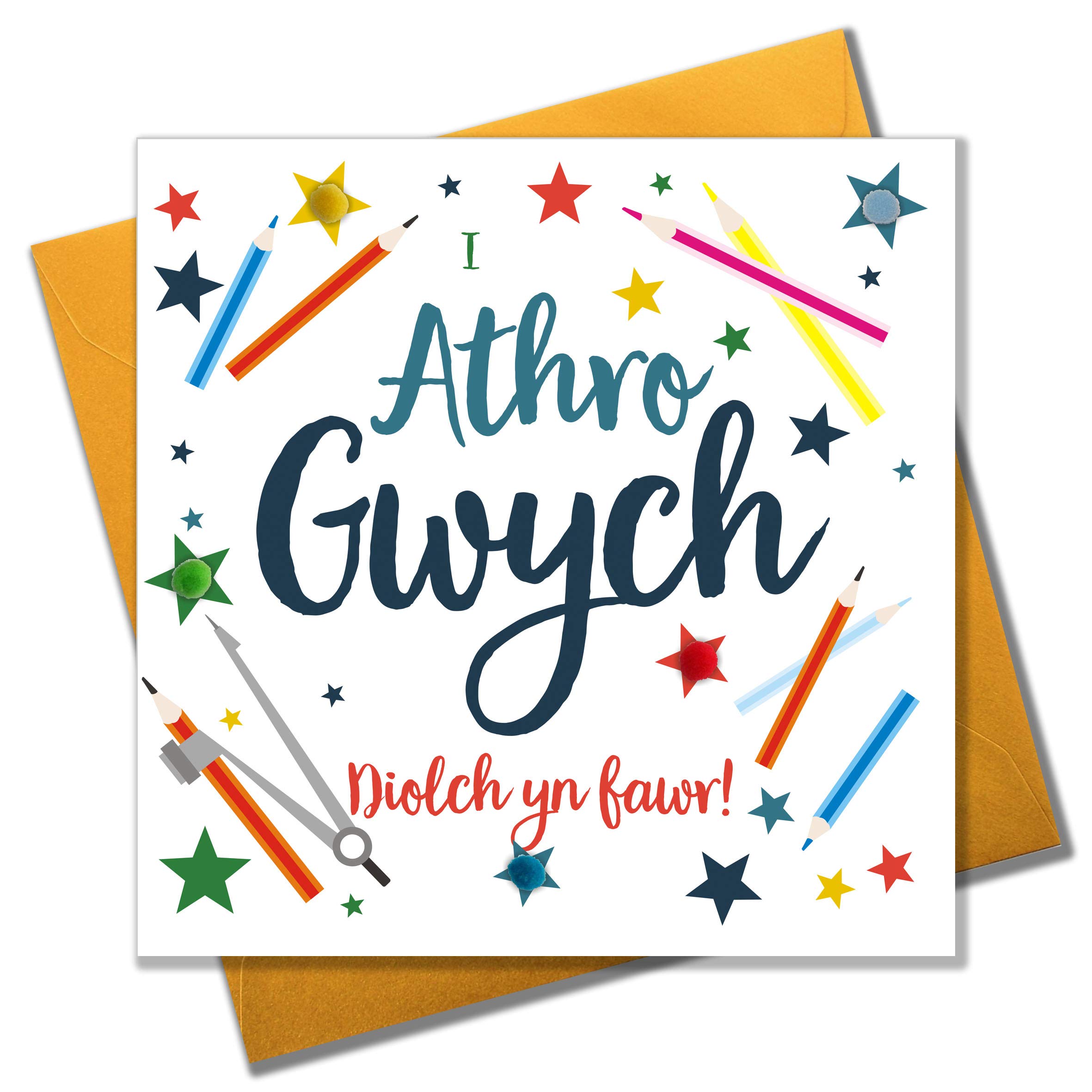 Pom Pom"to A Great Teaching Assistant, Thank You Greeting Card