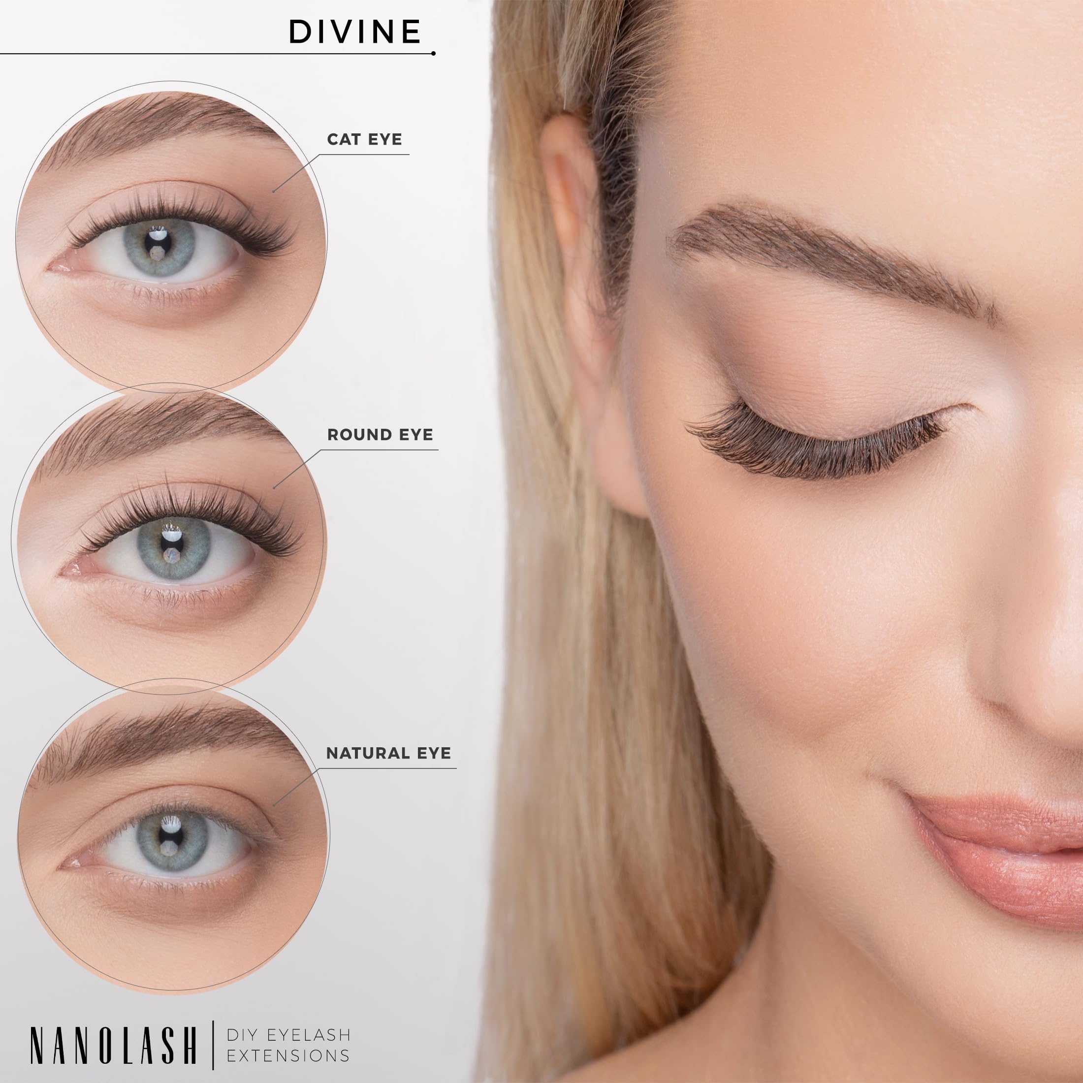 Nanolash DIY Eyelash Extensions 36 pcs, cluster lashes DIY - Image 4