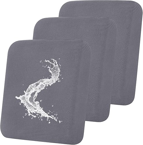 Smiry Fundas de cojín impermeables para sofá, fundas de sofá de jacquard elásticas, lavables, fundas de cojín gruesas para sofá, protector de