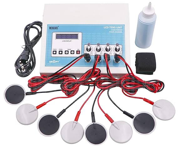 DR PT 4 Channel LCD Tens Machine for Physiotherapy for All Pain Relief Tens Machine 4 Channel Advance with One Year Warranty