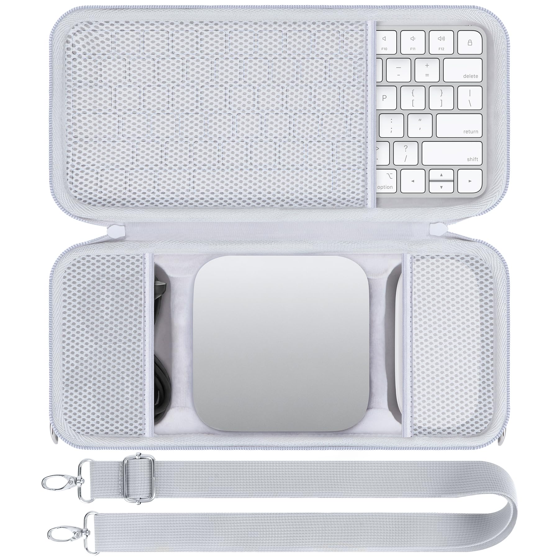 Storage Case Compatible with Apple Mac mini M4 M4 Pro Desktop Computer Fit for Magic Keyboard and Mouse