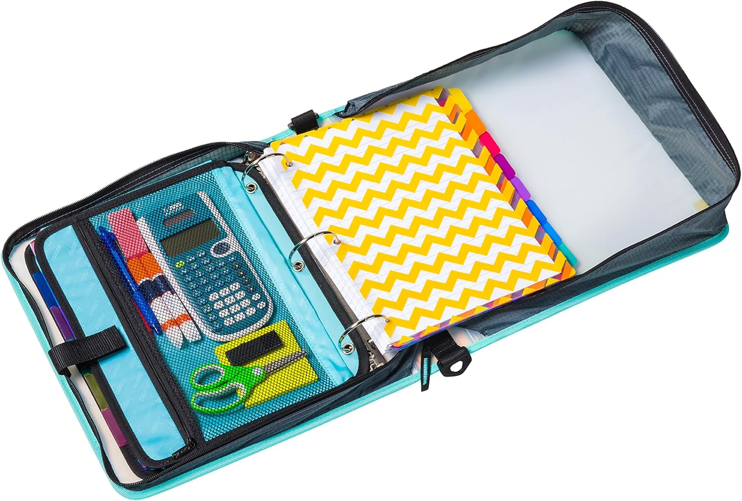 Case-it Go Tab Zipper Binder | 2-Inch O-Ring | PS-440 Iridescent image 4