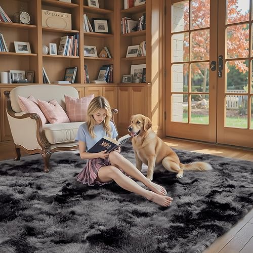 Miniatura 3 de Alfombras para sala de estar, de 5 x 8 pies, alfombras para sala de estar, alfombra grande de felpa suave, alfombras peludas para dormitorio, niños